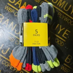 Sale OUKU Men's 5 Pairs Multi Packs Socks Ankle Socks Crew Socks Running Socks Casual Socks Black Red Color Plaid / Striped / Chevron / Round Sports & Outdoor Daily Vacation Basic Medium Spring Fall Fashion