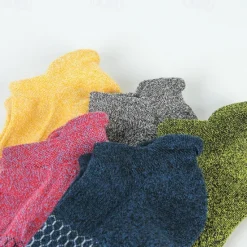 Sale OUKU Men's 5 Pairs Multi Packs Socks Ankle Socks Low Cut Socks Casual Socks Yellow Red Color Plain Sports & Outdoor Daily Vacation Basic Medium Spring Fall Fashion Casual