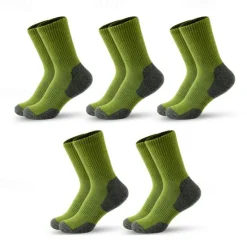 Discount OUKU Men's 5 Pairs Multi Packs Socks Sport Socks / Athletic Socks Running Socks Casual Socks Black Yellow Color Color Block Sports & Outdoor Daily Vacation Basic Medium Summer Spring Fashion Casual