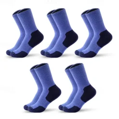 Discount OUKU Men's 5 Pairs Multi Packs Socks Sport Socks / Athletic Socks Running Socks Casual Socks Black Yellow Color Color Block Sports & Outdoor Daily Vacation Basic Medium Summer Spring Fashion Casual