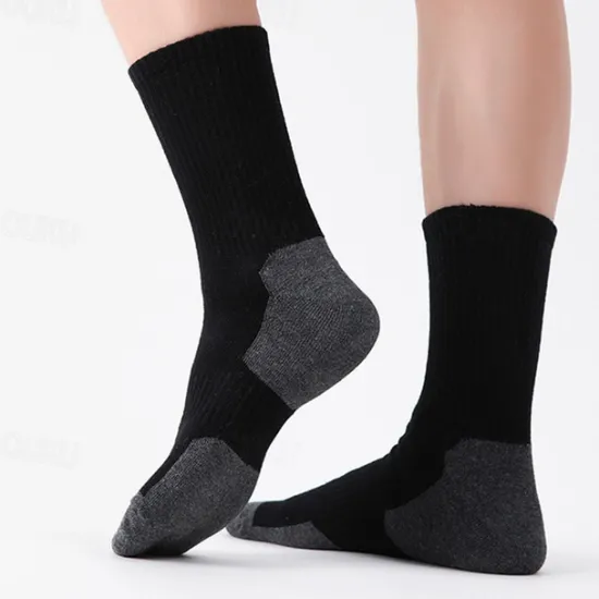 Discount OUKU Men's 5 Pairs Multi Packs Socks Sport Socks / Athletic Socks Running Socks Casual Socks Black Yellow Color Color Block Sports & Outdoor Daily Vacation Basic Medium Summer Spring Fashion Casual