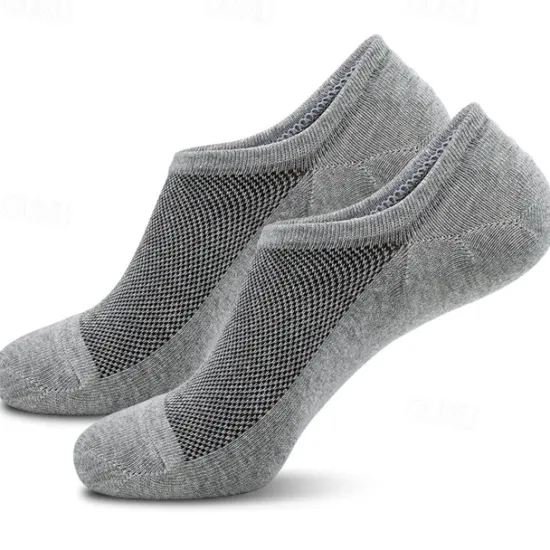 Sale OUKU Men's 4 Pairs Multi Packs Socks Running Socks Casual Socks Black White Color Color Block Vacation Sports & Outdoor Daily Basic Medium Spring Fall Fashion Casual