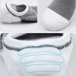 Sale OUKU Men's 4 Pairs Multi Packs Socks Running Socks Casual Socks Black White Color Color Block Vacation Sports & Outdoor Daily Basic Medium Spring Fall Fashion Casual