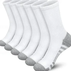 Discount OUKU Men's 6 Pairs Multi Packs Socks Running Socks Casual Socks Black+White+Gray Black Color Color Block Sports & Outdoor Daily Vacation Basic Medium Spring Fall Fashion Casual