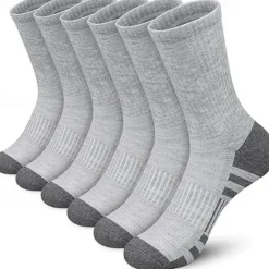 Discount OUKU Men's 6 Pairs Multi Packs Socks Running Socks Casual Socks Black+White+Gray Black Color Color Block Sports & Outdoor Daily Vacation Basic Medium Spring Fall Fashion Casual