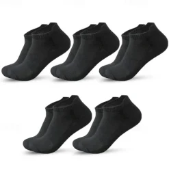 Outlet OUKU Men's 5 Pairs Multi Packs Socks Running Socks Casual Socks Black White Color Plaid Color Block Sports & Outdoor Daily Vacation Basic Thin Summer Spring Fashion Casual
