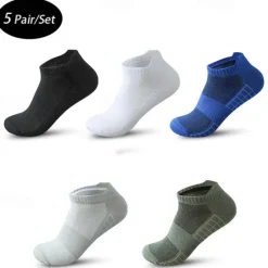 Outlet OUKU Men's 5 Pairs Multi Packs Socks Running Socks Casual Socks Black White Color Plaid Color Block Sports & Outdoor Daily Vacation Basic Thin Summer Spring Fashion Casual