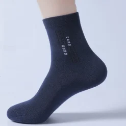 New OUKU Men's 5 Pairs Multi Packs Socks Crew Socks Running Socks Casual Socks Black White Color Plain Vacation Sports & Outdoor Daily Basic Medium Spring Fall Fashion Casual