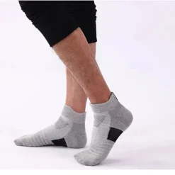 Discount OUKU Men's 4 Pairs Multi Packs Socks Running Socks Casual Socks Black White Color Plain Vacation Sports & Outdoor Daily Basic Medium Spring Fall Fashion Casual