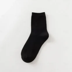 Best OUKU Men's 5 Pairs Multi Packs Socks Crew Socks Running Socks Casual Socks Black White Color Solid / Plain Color Sports & Outdoor Daily Vacation Basic Medium Spring Fall Fashion Casual