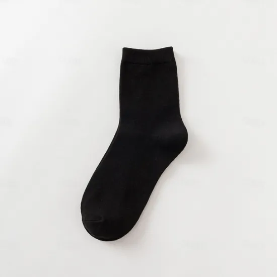 Best OUKU Men's 5 Pairs Multi Packs Socks Crew Socks Running Socks Casual Socks Black White Color Solid / Plain Color Sports & Outdoor Daily Vacation Basic Medium Spring Fall Fashion Casual
