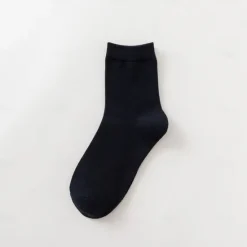 Best OUKU Men's 5 Pairs Multi Packs Socks Crew Socks Running Socks Casual Socks Black White Color Solid / Plain Color Sports & Outdoor Daily Vacation Basic Medium Spring Fall Fashion Casual