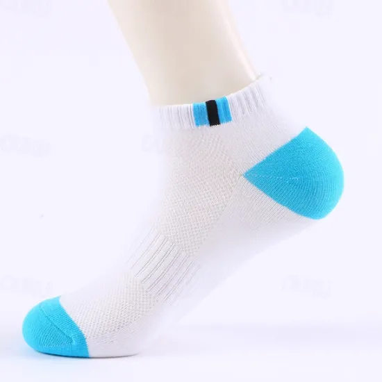 Outlet OUKU Men's 5 Pairs Multi Packs Socks Running Socks Casual Socks Yellow Red Color Color Block Vacation Sports & Outdoor Daily Basic Medium Spring Fall Fashion Casual