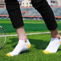 Outlet OUKU Men's 5 Pairs Multi Packs Socks Running Socks Casual Socks Yellow Red Color Color Block Vacation Sports & Outdoor Daily Basic Medium Spring Fall Fashion Casual