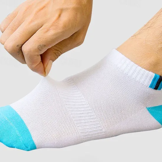 Outlet OUKU Men's 5 Pairs Multi Packs Socks Running Socks Casual Socks Yellow Red Color Color Block Vacation Sports & Outdoor Daily Basic Medium Spring Fall Fashion Casual