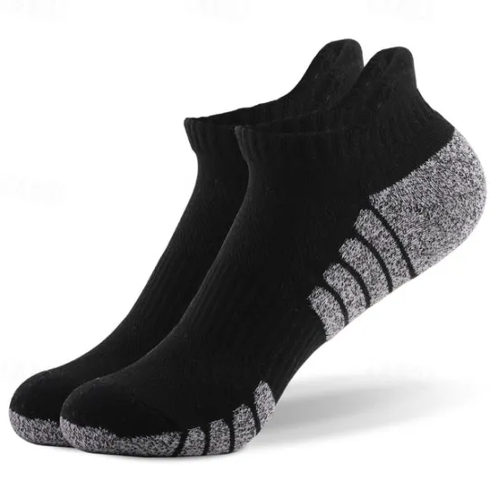 OUKU Men's 2 Pairs Socks Ankle Socks Sport Socks / Athletic Socks Low Cut Socks Black White Color Color Block Outdoor Daily Wear Vacation Medium Spring & Summer Fashion Sport