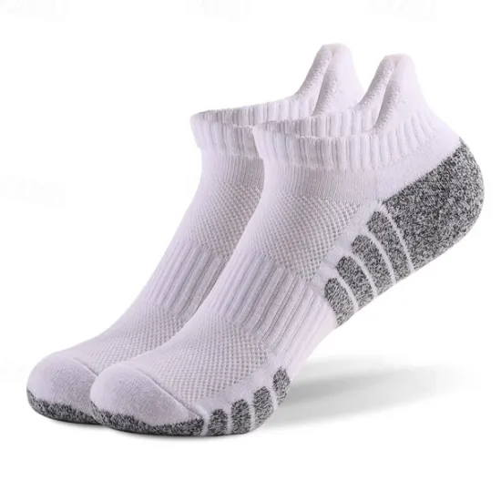 OUKU Men's 2 Pairs Socks Ankle Socks Sport Socks / Athletic Socks Low Cut Socks Black White Color Color Block Outdoor Daily Wear Vacation Medium Spring & Summer Fashion Sport