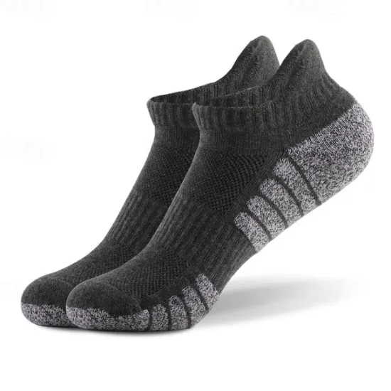 OUKU Men's 2 Pairs Socks Ankle Socks Sport Socks / Athletic Socks Low Cut Socks Black White Color Color Block Outdoor Daily Wear Vacation Medium Spring & Summer Fashion Sport