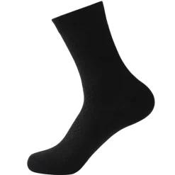 Discount OUKU Men's 3 Pairs Socks Compression Socks Crew Socks Black Navy Blue Color Solid Colored Casual Daily Sports Medium Spring, Fall, Winter, Summer Fashion Comfort