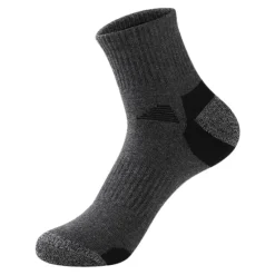 New OUKU Men's 2 Pairs Socks Crew Socks Black White Color Color Block Daily Wear Vacation Weekend Patchwork Medium Fall & Winter Warm Ups