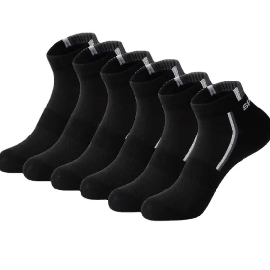 OUKU Men's 2 Pairs Socks Letter & Striped Print Ankle Socks Running Socks Color Block Fashionable Casual Daily Medium Spring, Summer, Fall, Winter Stylish Traditional Classic