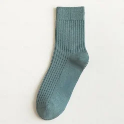 Hot OUKU Men's 5 Pairs Socks Stockings Crew Socks Multi Color 5 Pairs Black Color Cotton Solid Colored Athleisure Daily Warm Fall & Winter