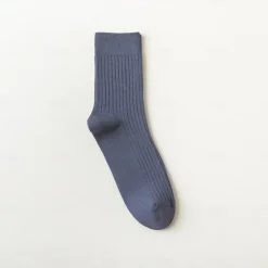 Hot OUKU Men's 5 Pairs Socks Stockings Crew Socks Multi Color 5 Pairs Black Color Cotton Solid Colored Athleisure Daily Warm Fall & Winter