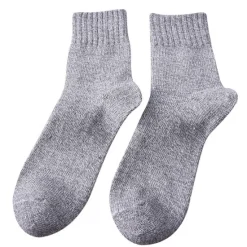 Clearance OUKU Men's 5 Pairs Socks Wool Socks Crew Socks Color Plain Daily Wear Vacation Weekend Warm Fall & Winter Warm Ups Rainbow