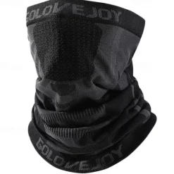 New OUKU Men's 1 PCS Face Mask Fleece Neck Neck Gaiter Windproof Warm Mask Streetwear Outdoor Stripes Black