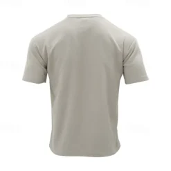 OUKU Men's 2 Piece Waffle Henley Shirt T-shirt Suits Tracksuit Short Sleeve Short Sleeves Short Pant Henley Summer Solid Color Drawing Gymnatics Casual 2 Piece Vacation Daily Wear Activewear Black White