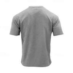 OUKU Men's 2 Piece Waffle Henley Shirt T-shirt Suits Tracksuit Short Sleeve Short Sleeves Short Pant Henley Summer Solid Color Drawing Gymnatics Casual 2 Piece Vacation Daily Wear Activewear Black White