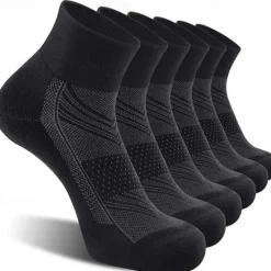 Best OUKU Men's 6 Pieces Multi Packs Socks Running Socks Casual Socks Black White Color Color Block Sports & Outdoor Daily Vacation Basic Medium Spring Fall Fashion Casual