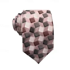 Sale OUKU Men's 100% Silk Ties Business Formal Solid Color Striped Formal Office Work
