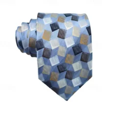 Sale OUKU Men's 100% Silk Ties Business Formal Solid Color Striped Formal Office Work