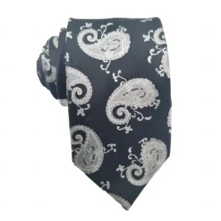 Best OUKU Men's 100% Silk Ties Business Classic Paisley Solid Color Striped Formal Office Work