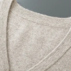 New OUKU Men's 100% Wool Cardigan Sweater Knit Button Up Solid Color V Neck Knitwear Elegant School Training Clothing Apparel Bishop Sleeve Fall Winter Black khaki S M L XL