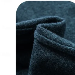 OUKU Men's 100% Wool Pullover Sweater Jumper Knit Solid Color Turtleneck Knitwear Elegant Christmas Outdoor Clothing Apparel Fall Winter Black Red S M L