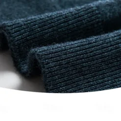 OUKU Men's 100% Wool Pullover Sweater Jumper Knit Solid Color Turtleneck Knitwear Elegant Christmas Outdoor Clothing Apparel Fall Winter Black Red S M L