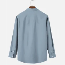 Hot OUKU Men's Abstract Shirt Button Up Shirt Long Sleeve Abstract Daily Wear Going out Weekend Fall & Winter Turndown Print Button-Down Black Blue Rainbow