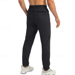 Clearance OUKU Men's Active Pants Sweatpants Trousers Pocket Drawstring Elastic Waist Plain Comfort Sports Outdoor Daily Fashion Casual Dark Khaki Light Khaki Micro-elastic