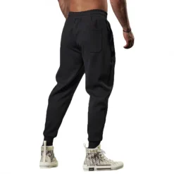 Best OUKU Men's Active Pants Sweatpants Joggers Trousers Drawstring Elastic Waist Color Block Comfort Soft Casual Daily Holiday Sports Fashion Black Light Grey