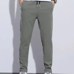 Discount OUKU Men's Active Pants Trousers Casual Pants Pocket Drawstring Elastic Waist Color Block Comfort Outdoor Daily Going out Fashion Streetwear Black Green