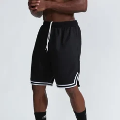Outlet OUKU Men's Active Shorts Basketball Shorts Casual Shorts Pocket Drawstring Elastic Waist Plain Comfort Soft Casual Daily Holiday Sports Fashion Black White
