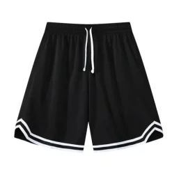 Outlet OUKU Men's Active Shorts Basketball Shorts Casual Shorts Pocket Drawstring Elastic Waist Plain Comfort Soft Casual Daily Holiday Sports Fashion Black White