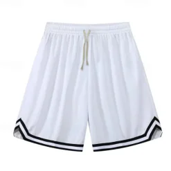 Outlet OUKU Men's Active Shorts Basketball Shorts Casual Shorts Pocket Drawstring Elastic Waist Plain Comfort Soft Casual Daily Holiday Sports Fashion Black White