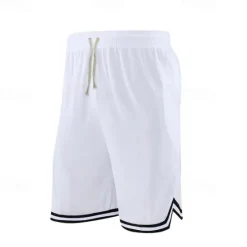 Outlet OUKU Men's Active Shorts Basketball Shorts Casual Shorts Pocket Drawstring Elastic Waist Plain Comfort Soft Casual Daily Holiday Sports Fashion Black White