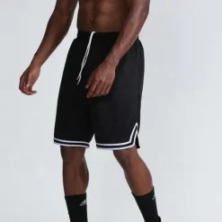 Outlet OUKU Men's Active Shorts Basketball Shorts Casual Shorts Pocket Drawstring Elastic Waist Plain Comfort Soft Casual Daily Holiday Sports Fashion Black White