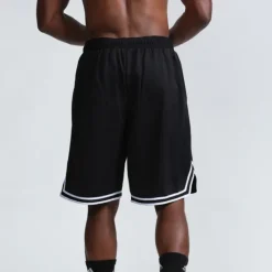 Outlet OUKU Men's Active Shorts Basketball Shorts Casual Shorts Pocket Drawstring Elastic Waist Plain Comfort Soft Casual Daily Holiday Sports Fashion Black White
