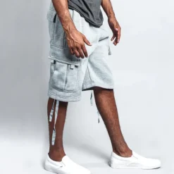 Discount OUKU Men's Active Shorts Cargo Shorts Shorts Pocket Plain Comfort Breathable Outdoor Daily Going out Fashion Streetwear Black White
