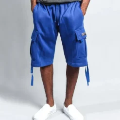 Discount OUKU Men's Active Shorts Cargo Shorts Shorts Pocket Plain Comfort Breathable Outdoor Daily Going out Fashion Streetwear Black White